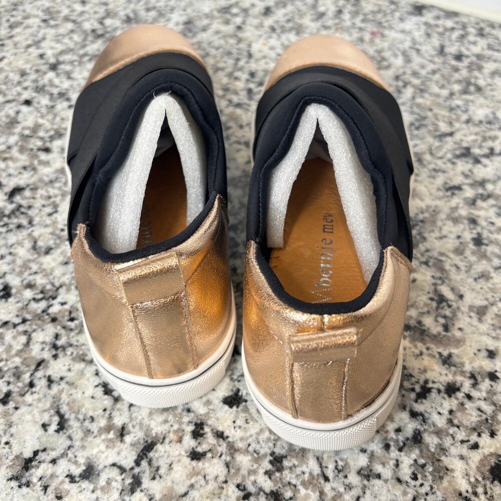 Bernie Mev Bronze/Black Stretch Slip-On Sneakers – Size 6 (flawed) - Picture 5 of 9